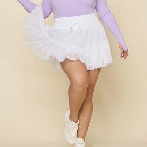 POPFLEX Pirouette Skort - WHITE